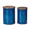 Glitzhome® Metal Storage Accent Table with Solid Wood Lid Set